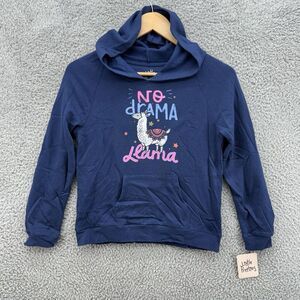 Little Pretties Hoodie Youth Girls Size L No Drama Sweatshirt Blue‎ Pullover NWT
